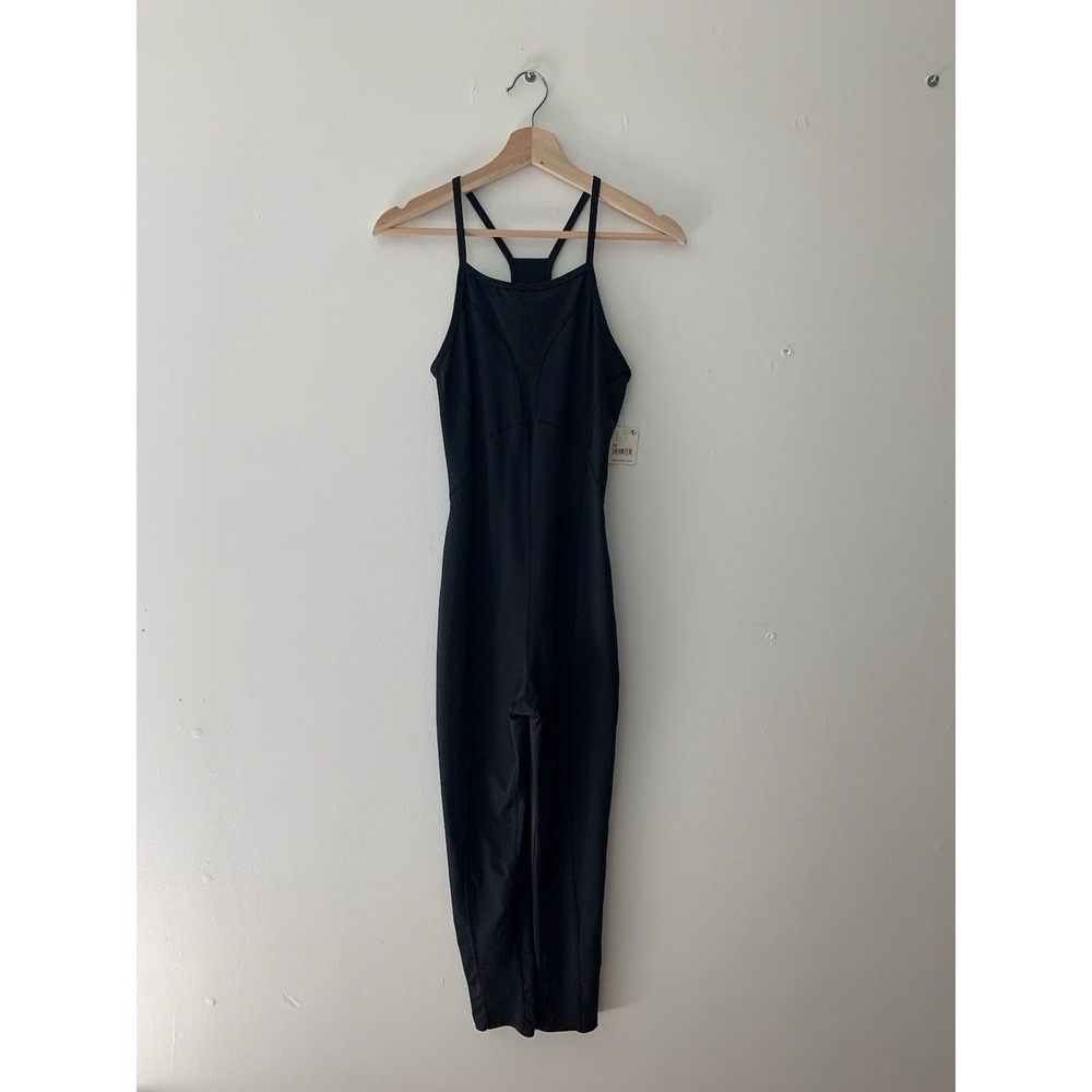 NWT FP Movement Ashford Side To Side Performance One Piece Black M Jumpsuit